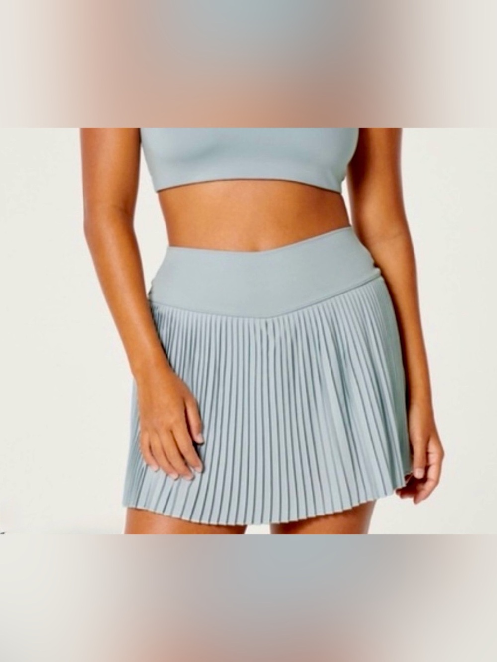 NWT Gilly Hicks Active Pleated Skortie XS Clouded Blue Tennis Golf
